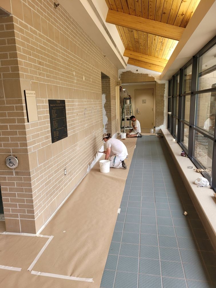 Commercial corridor, prep & paint